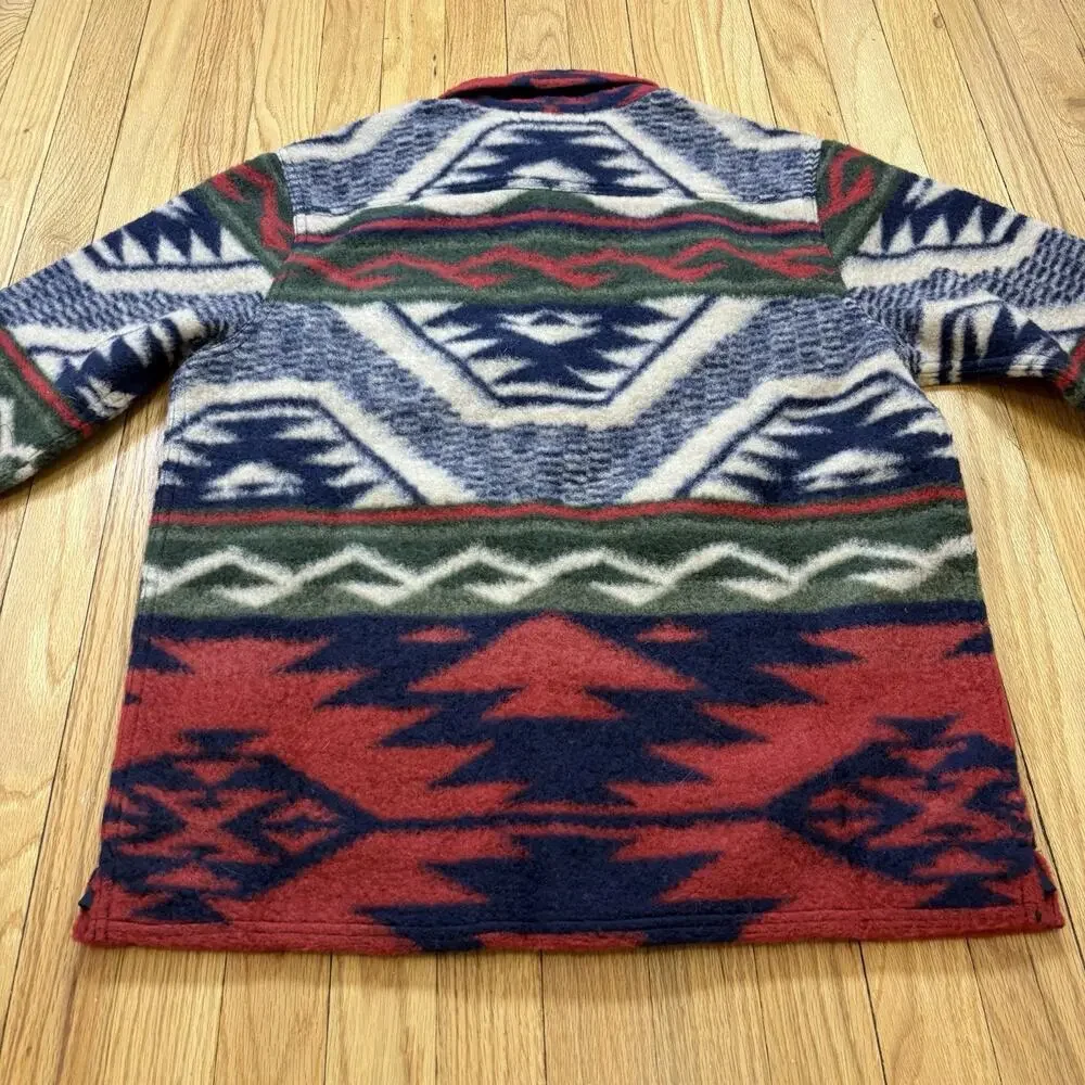NWT Double RL RRL Ralph Lauren Wool Fleece Aztec Southwestern Shirt Jacket Sz M